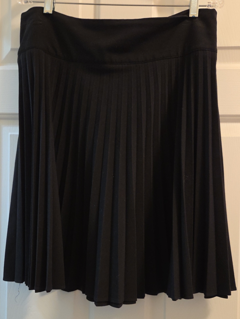 Black Pleated Skater Skirt
